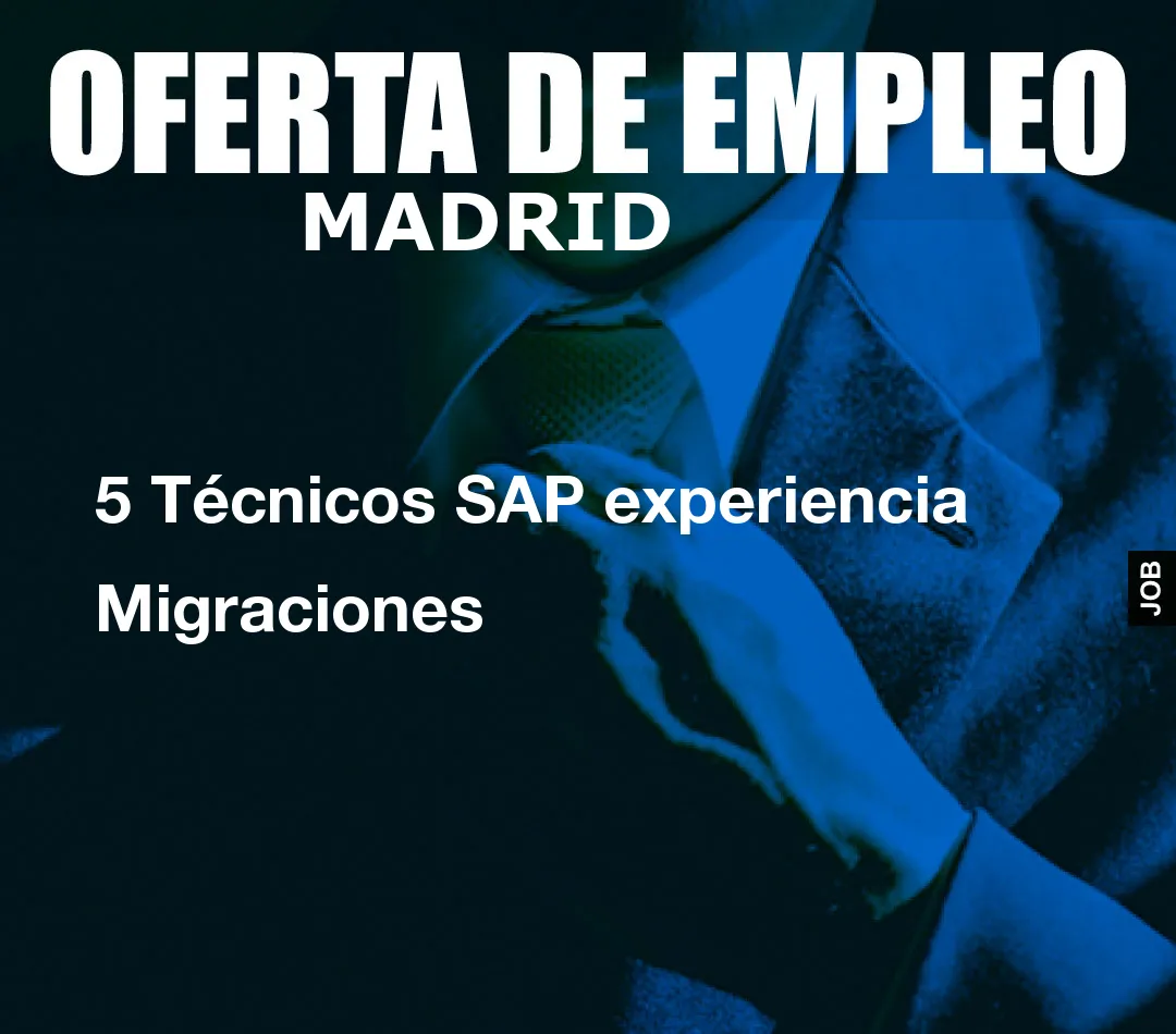 5 Técnicos SAP experiencia Migraciones