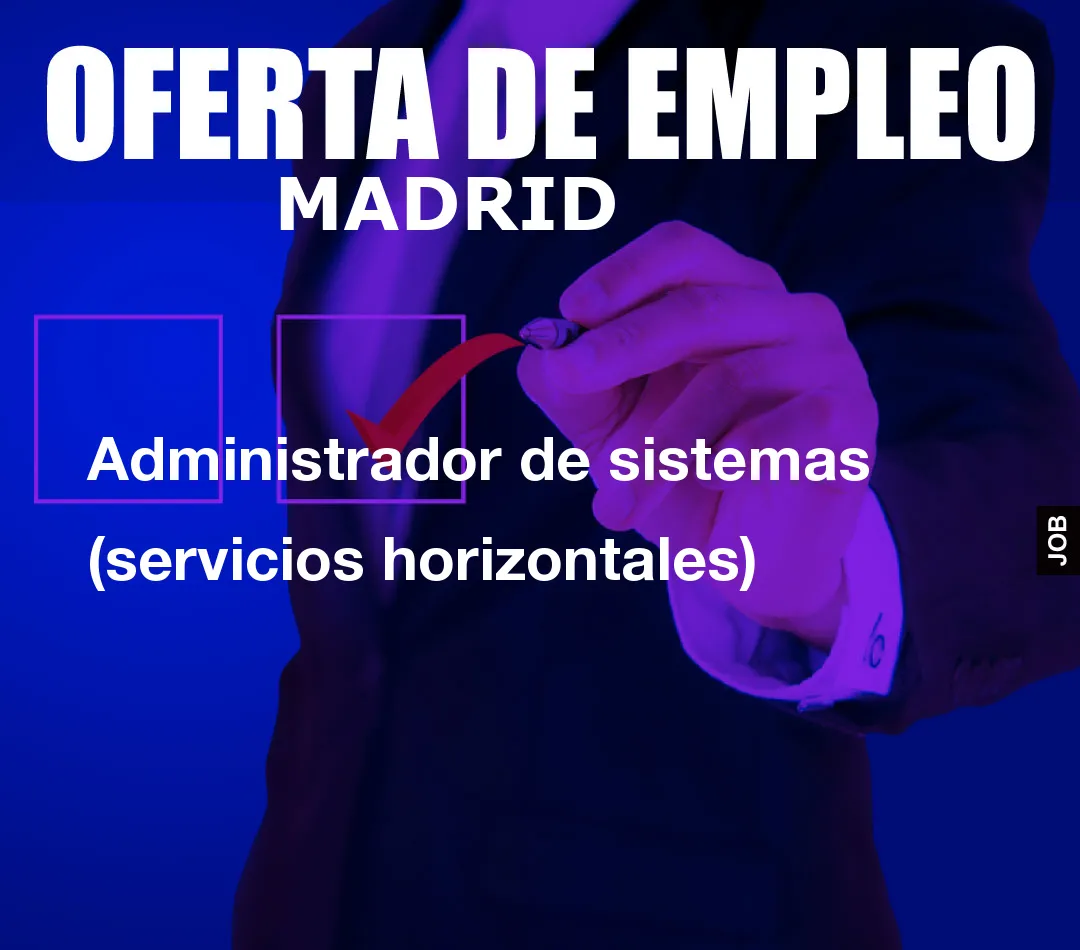 Administrador de sistemas (servicios horizontales)