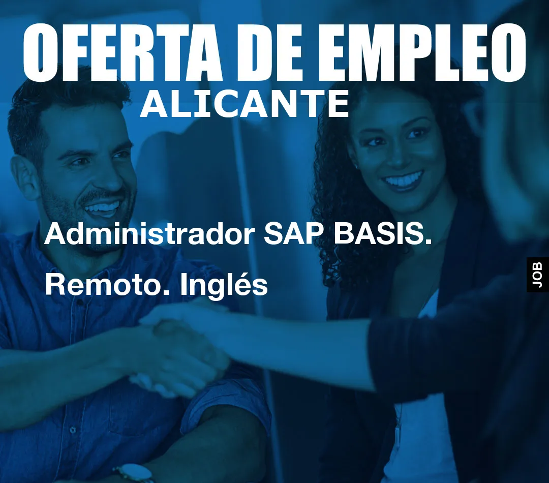 Administrador SAP BASIS. Remoto. Inglés