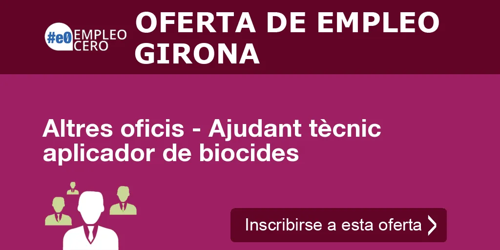 Altres oficis - Ajudant tècnic aplicador de biocides