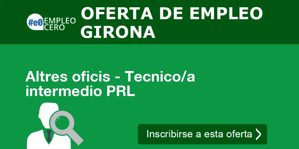 Altres oficis - Tecnico/a intermedio PRL