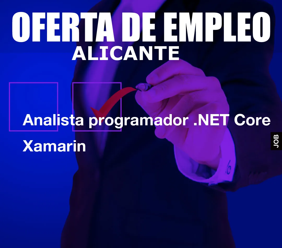 Analista programador .NET Core Xamarin