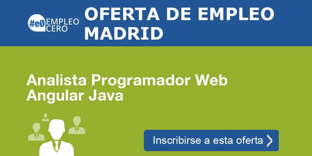 Analista Programador Web Angular Java