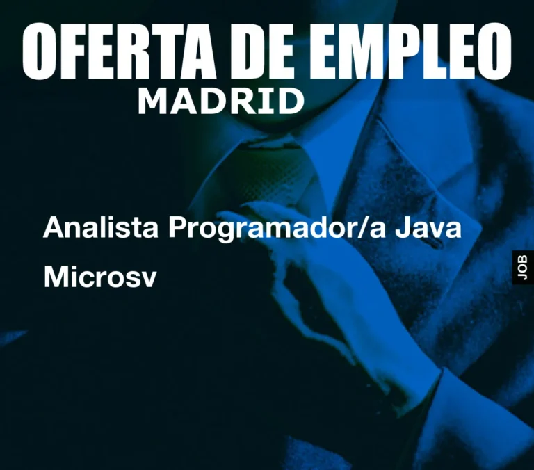 Analista Programador/a Java Microsv