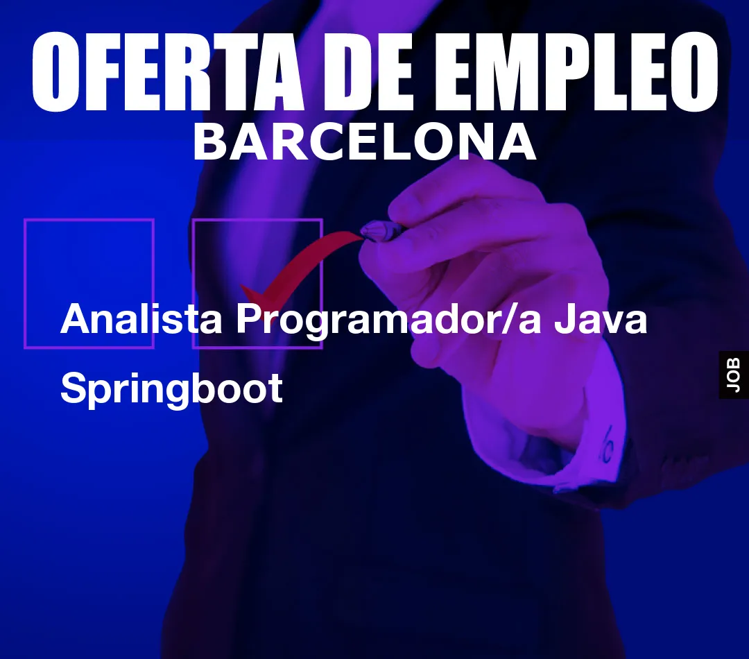 Analista Programador/a Java Springboot