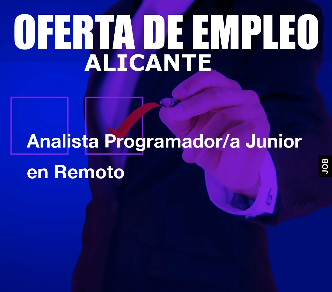 Analista Programador/a Junior en Remoto