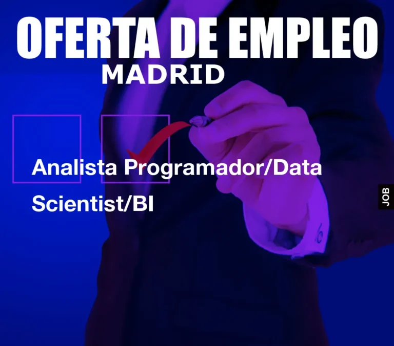 Analista Programador/Data Scientist/BI