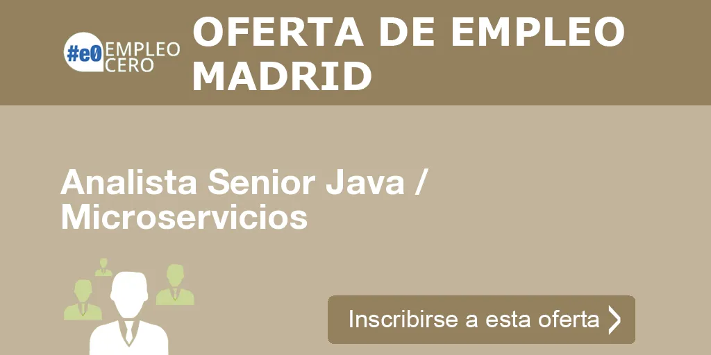 Analista Senior Java / Microservicios