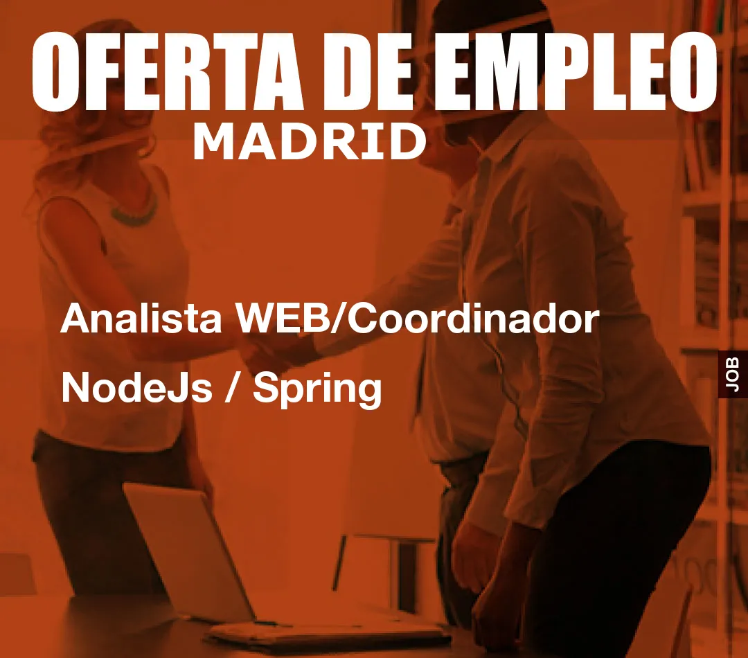 Analista WEB/Coordinador NodeJs / Spring