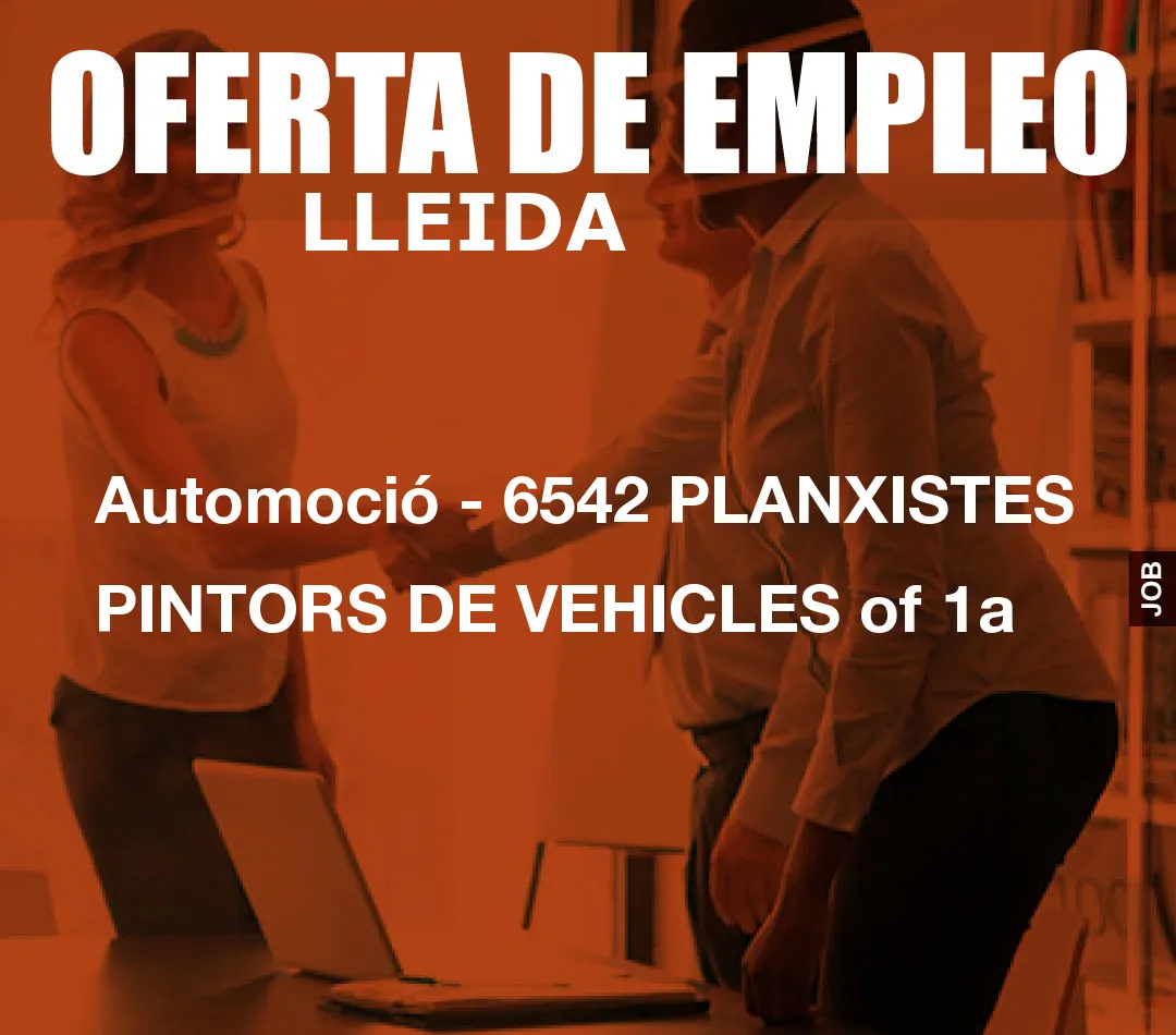 Automoció - 6542 PLANXISTES PINTORS DE VEHICLES of 1a