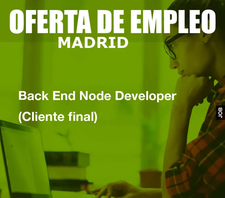 Back End Node Developer (Cliente final)