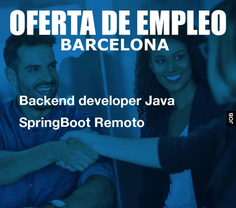Backend developer Java SpringBoot Remoto