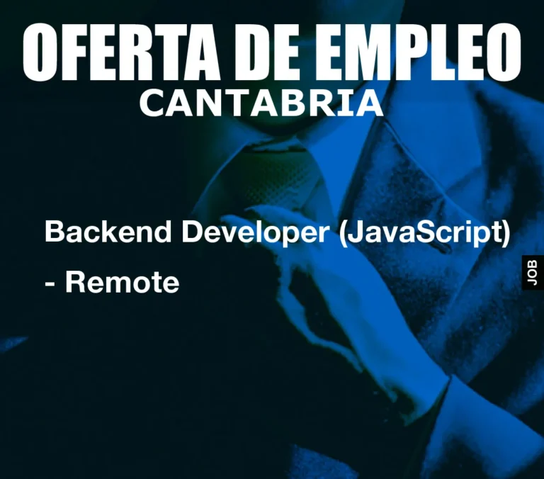 Backend Developer (JavaScript) – Remote