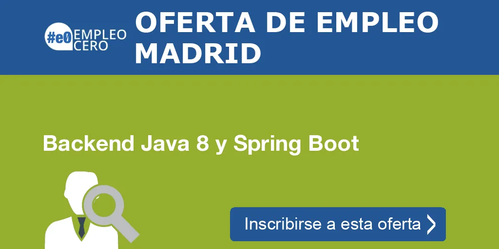 Backend Java 8 y Spring Boot