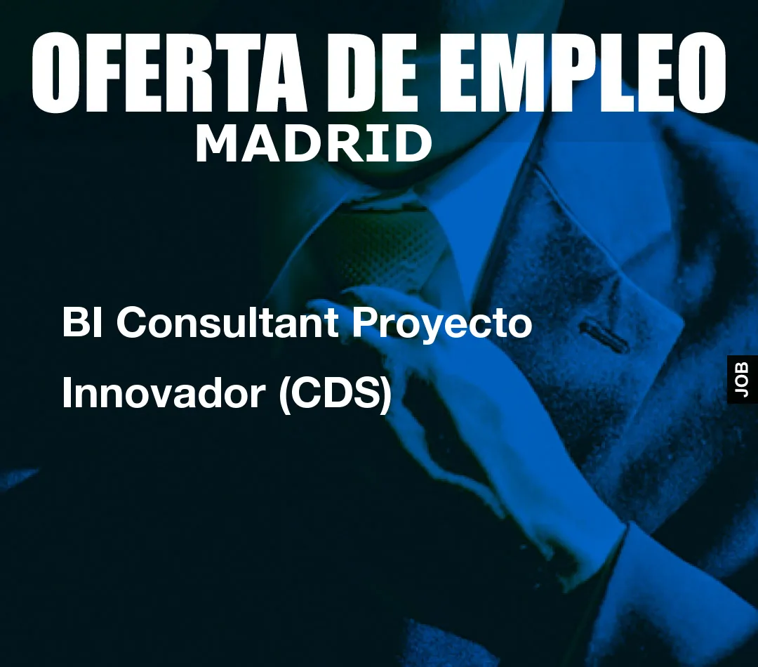 BI Consultant Proyecto Innovador (CDS)