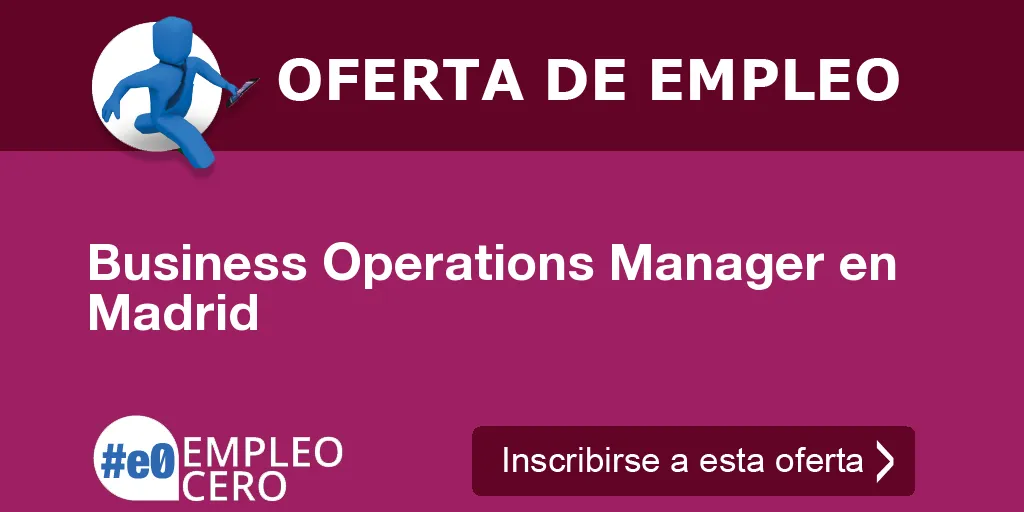 Business Operations Manager en Madrid