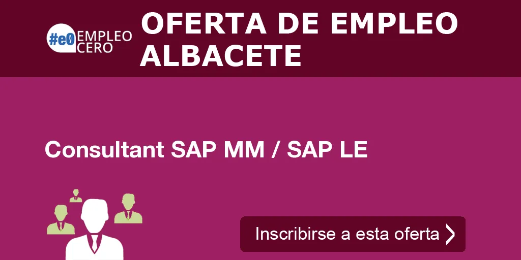 Consultant SAP MM / SAP LE