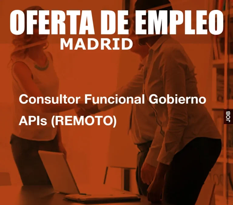 Consultor Funcional Gobierno APIs (REMOTO)