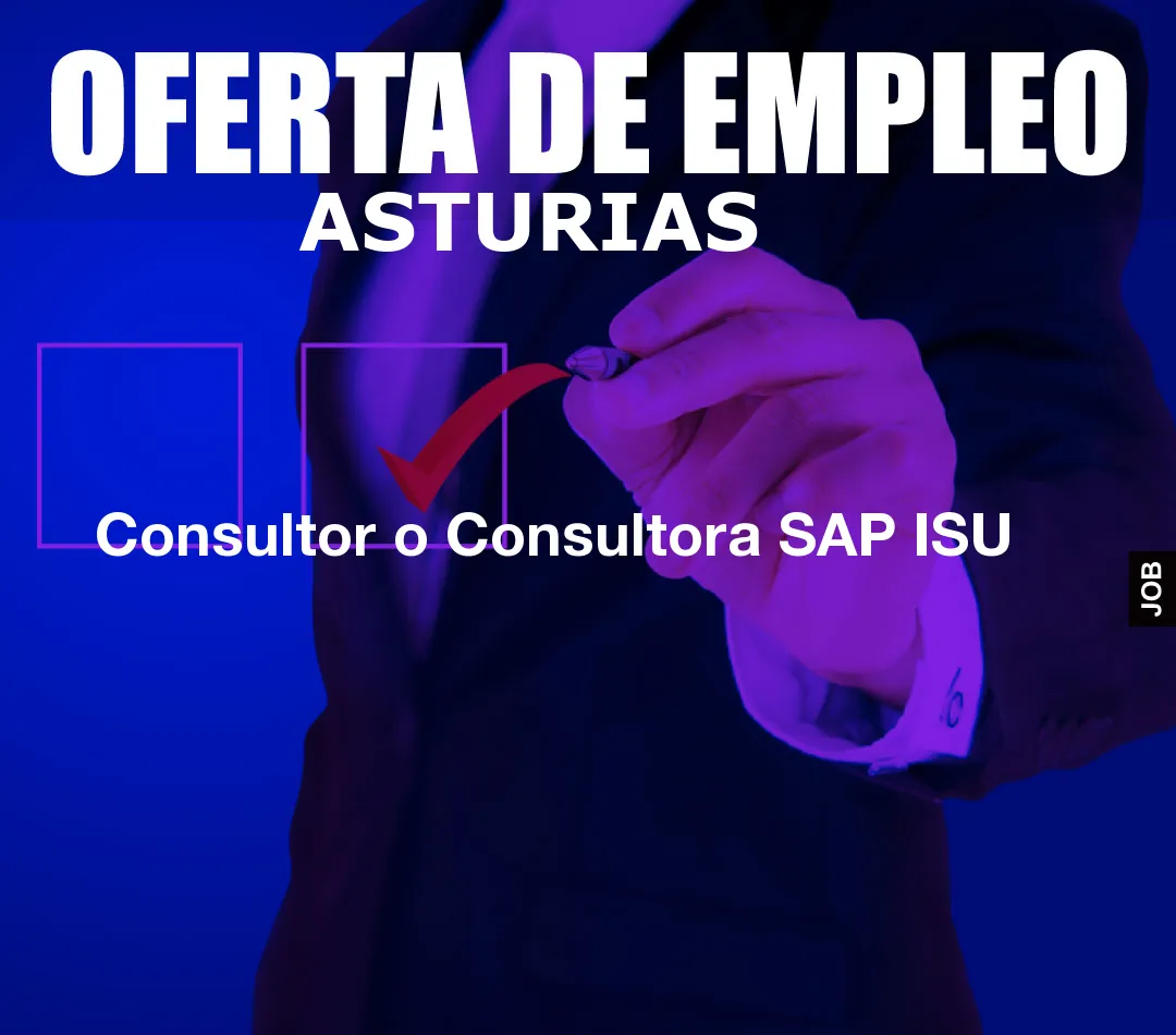Consultor o Consultora SAP ISU