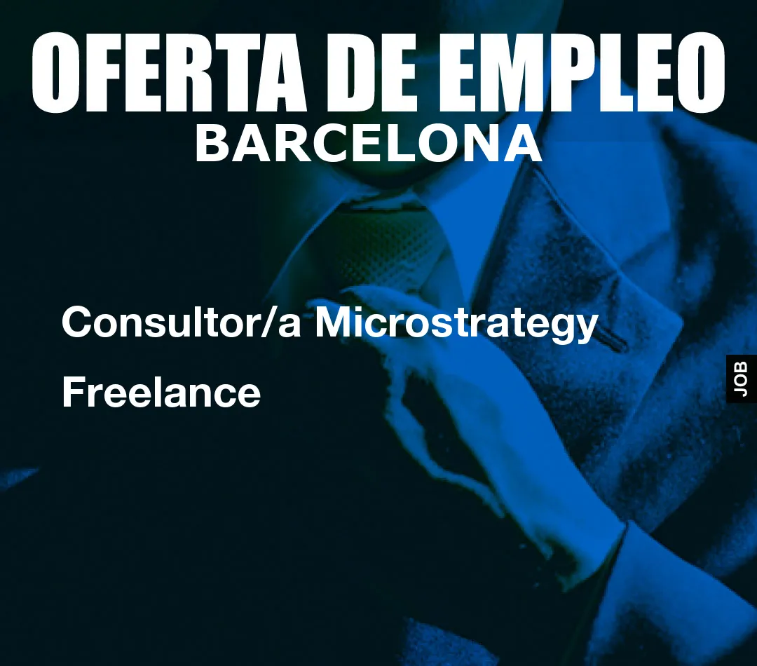 Consultor/a Microstrategy Freelance