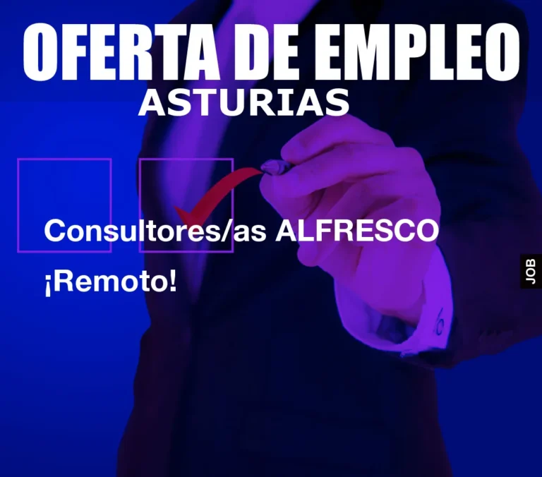 Consultores/as ALFRESCO ¡Remoto!