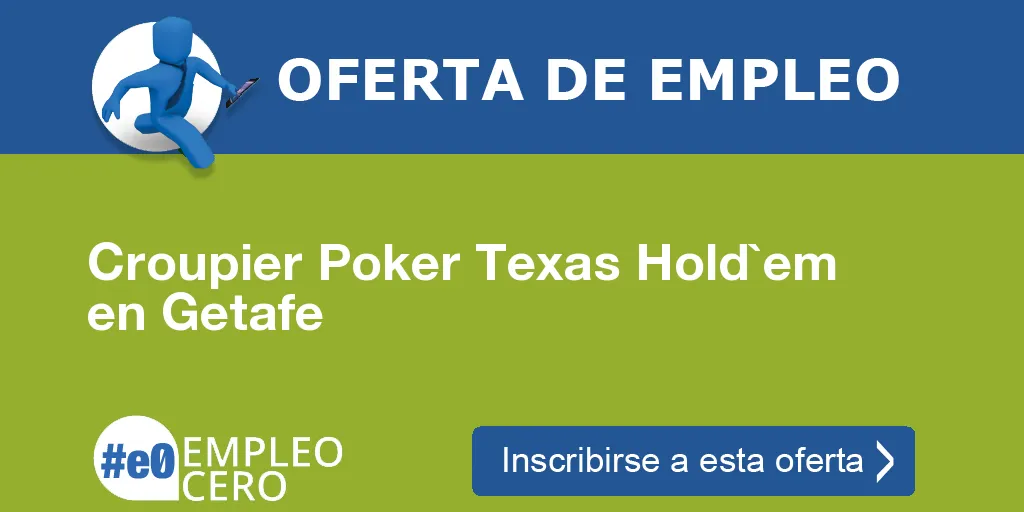 Croupier Poker Texas Hold`em en Getafe