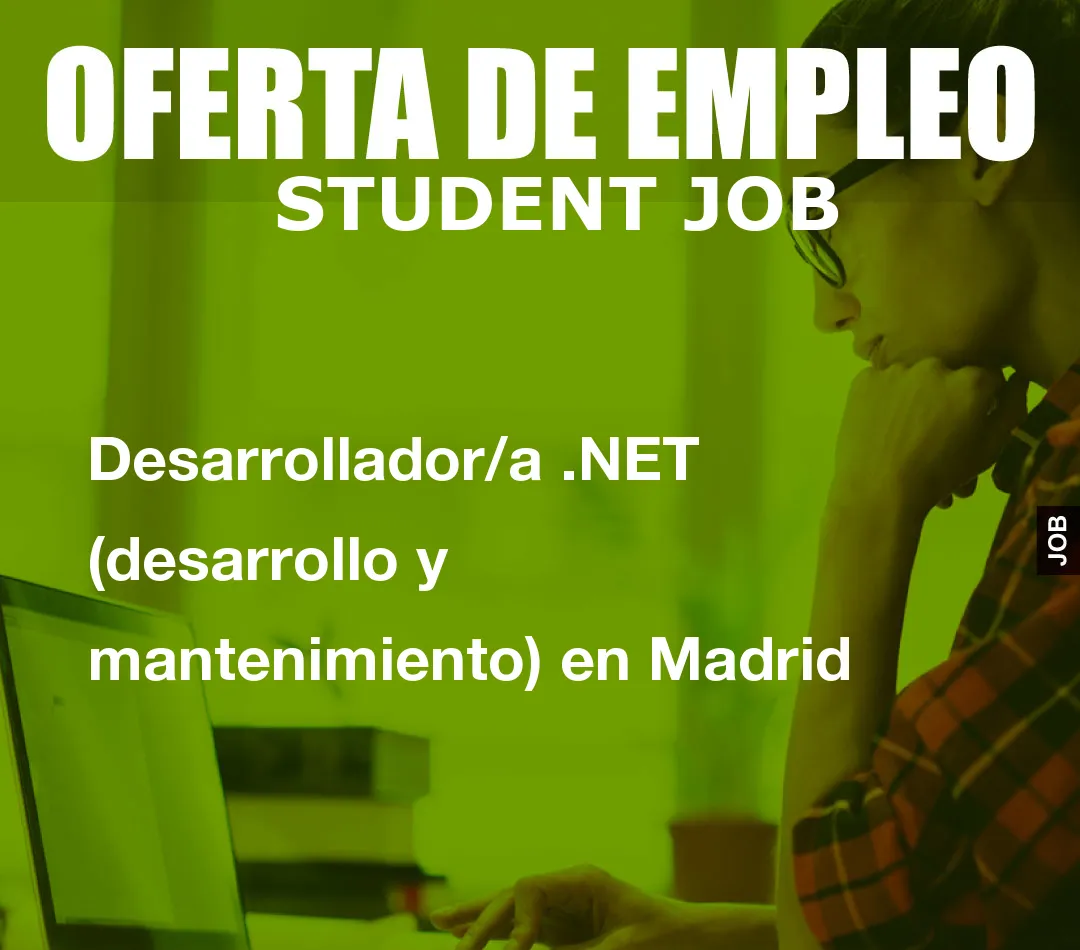 Desarrollador/a .NET (desarrollo y mantenimiento) en Madrid