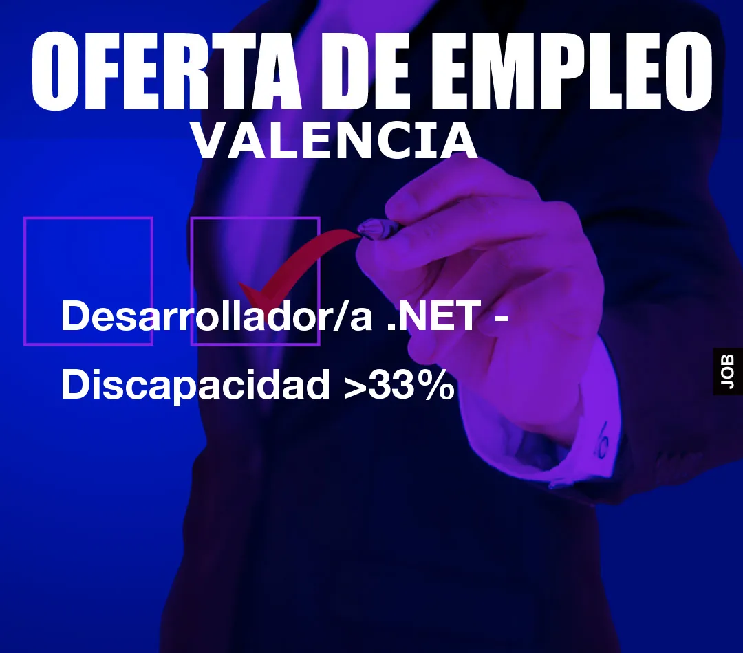 Desarrollador/a .NET – Discapacidad >33%