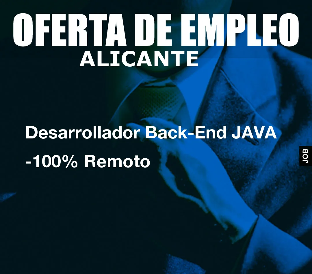 Desarrollador Back-End JAVA -100% Remoto