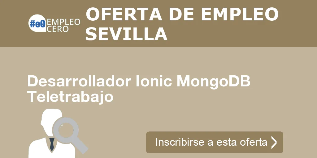 Desarrollador Ionic MongoDB  Teletrabajo