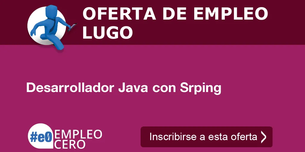 Desarrollador Java con Srping