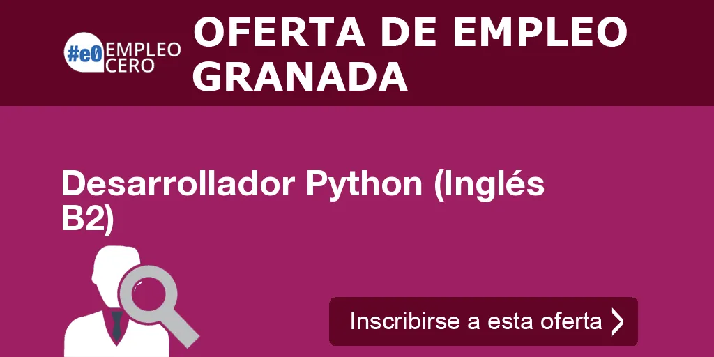 Desarrollador Python (Inglés B2)