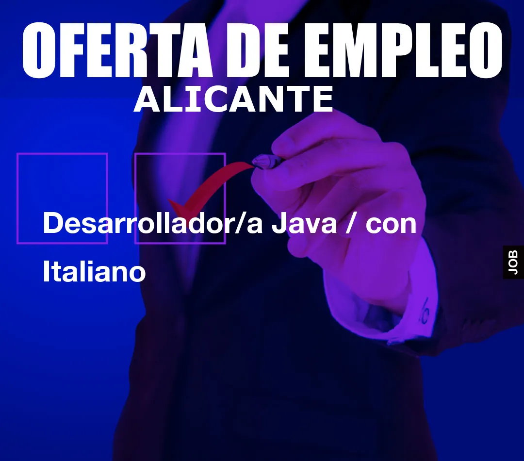 Desarrollador/a Java / con Italiano