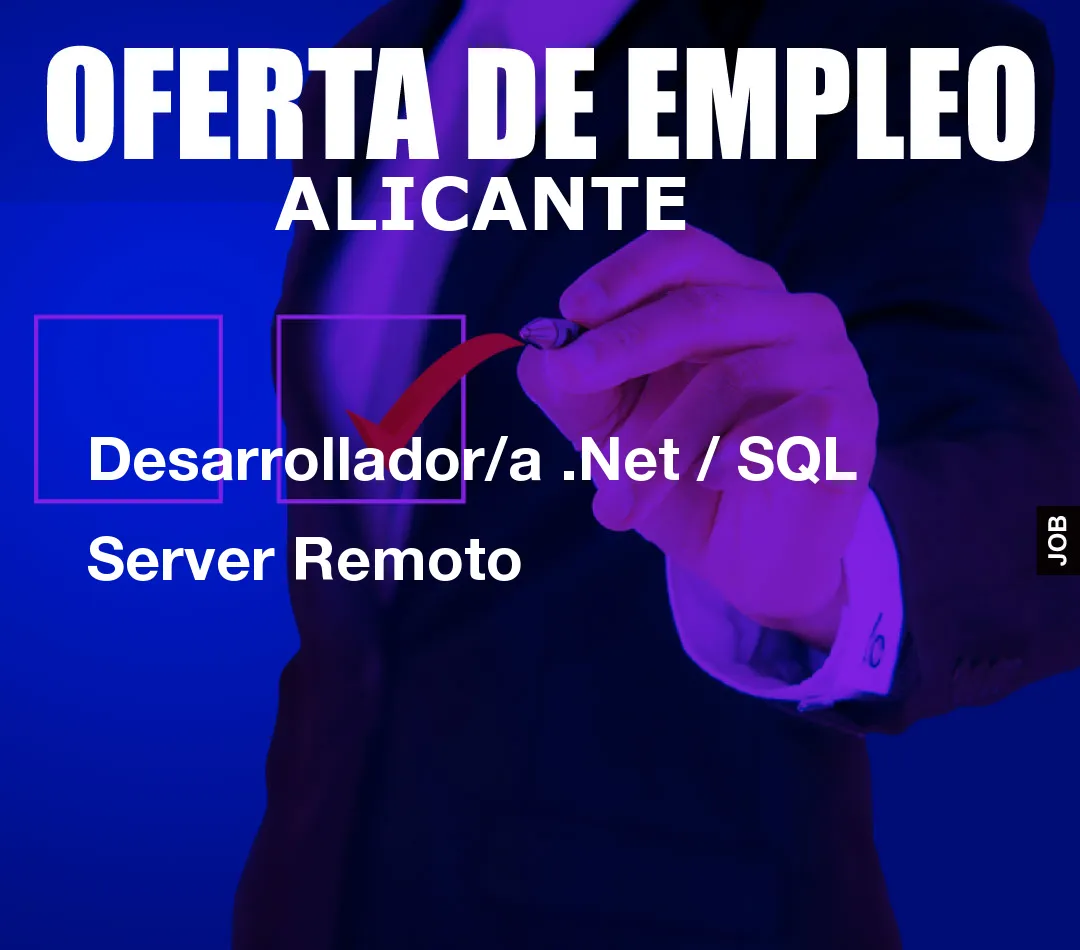 Desarrollador/a .Net / SQL Server Remoto