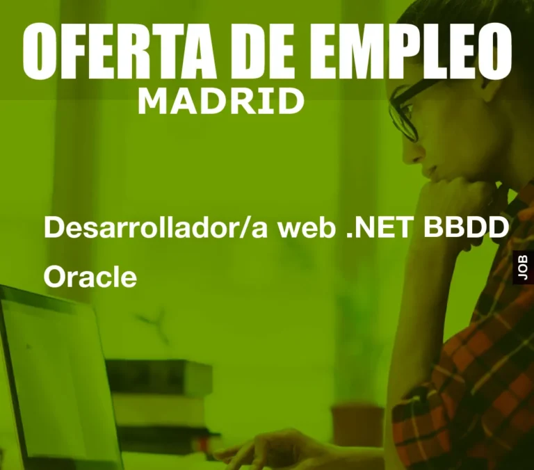 Desarrollador/a web .NET BBDD Oracle