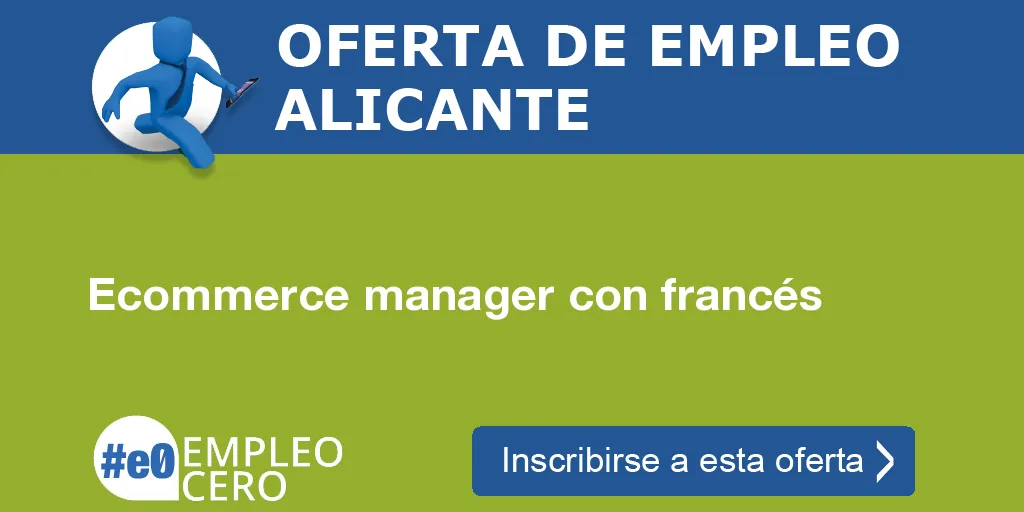 Ecommerce manager con francés