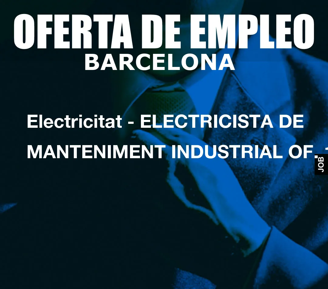 Electricitat – ELECTRICISTA DE MANTENIMENT INDUSTRIAL OF. 1
