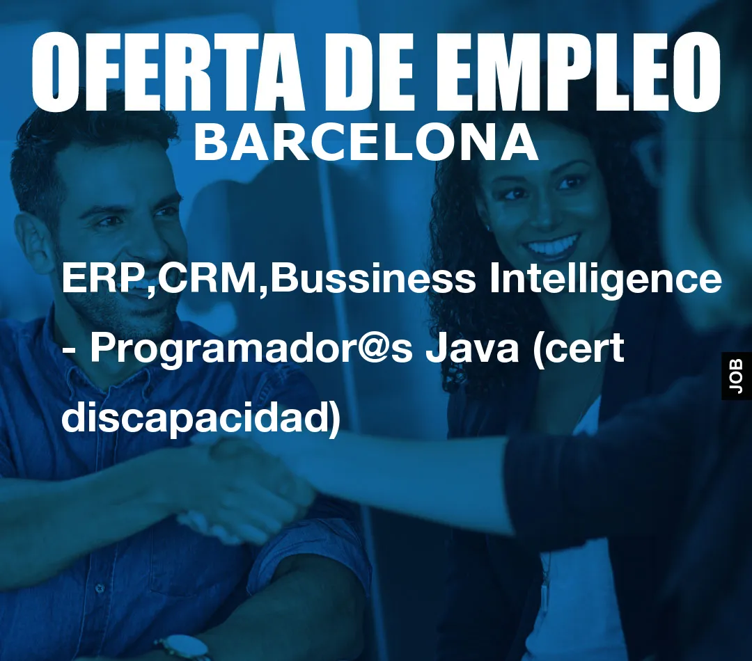 ERP,CRM,Bussiness Intelligence - Programador@s Java (cert discapacidad)