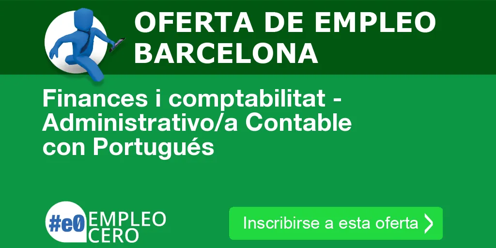 Finances i comptabilitat - Administrativo/a Contable con Portugués