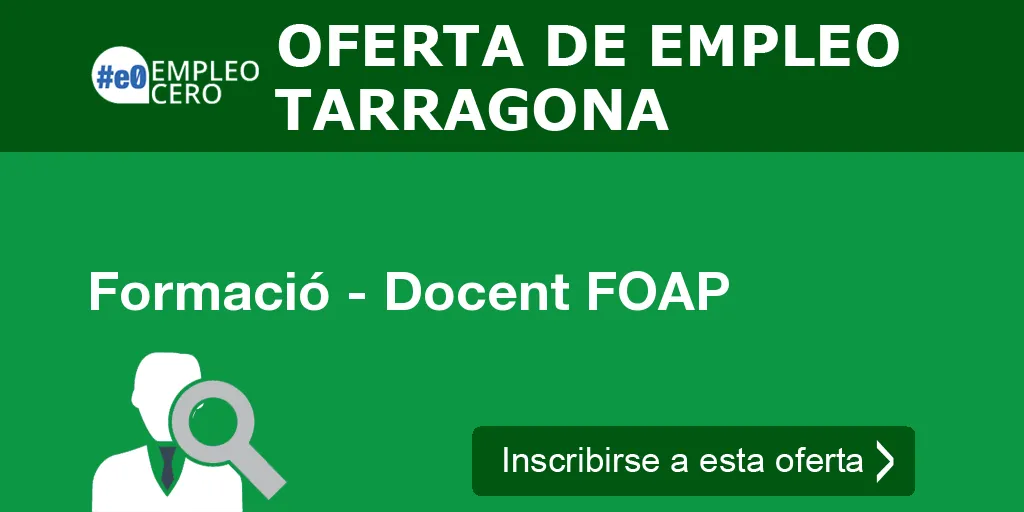 Formació - Docent FOAP