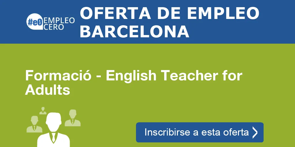 Formació - English Teacher for Adults