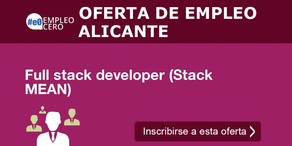 Full stack developer (Stack MEAN)