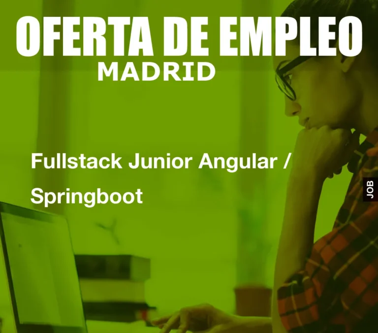Fullstack Junior Angular / Springboot