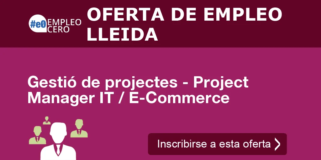 Gestió de projectes - Project Manager IT / E-Commerce