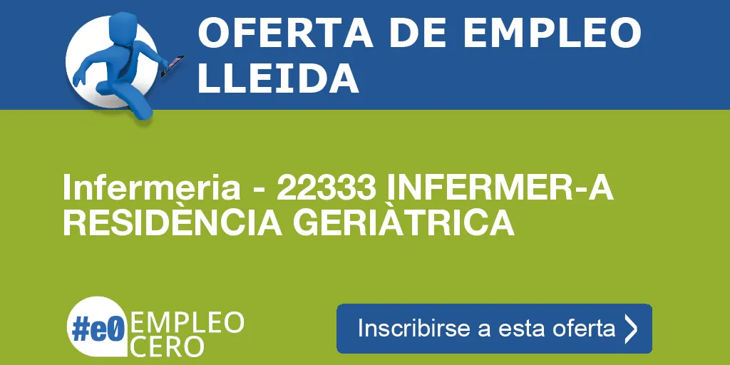 Infermeria - 22333 INFERMER-A RESIDÈNCIA GERIÀTRICA