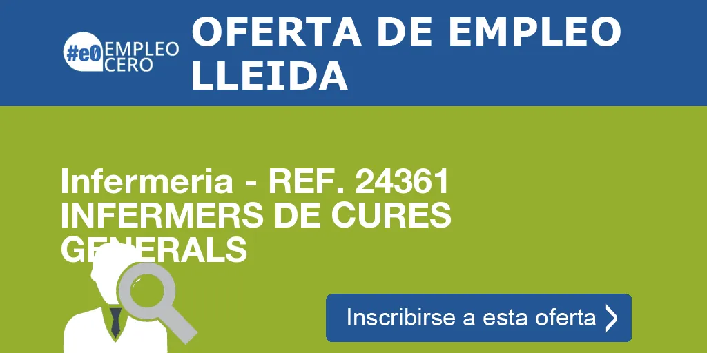 Infermeria - REF. 24361 INFERMERS DE CURES GENERALS