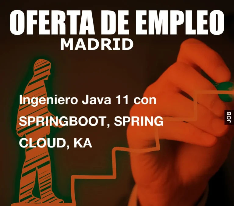Ingeniero Java 11 con SPRINGBOOT, SPRING CLOUD, KA
