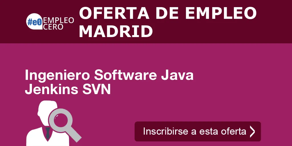 Ingeniero Software Java Jenkins SVN