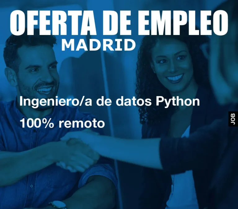 Ingeniero/a de datos Python 100% remoto