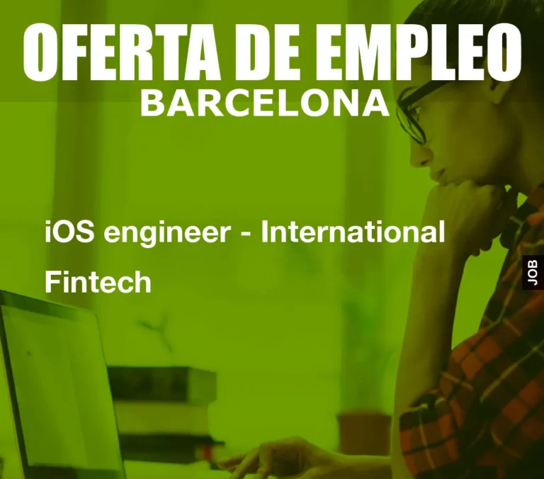 iOS engineer – International Fintech